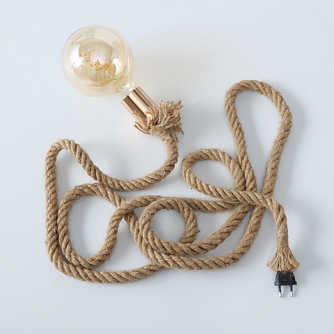 Plafondlamp Toko aan jute touw H300 – Zus & Zo Oostburg | Unieke cadeau's vindt u hier!
